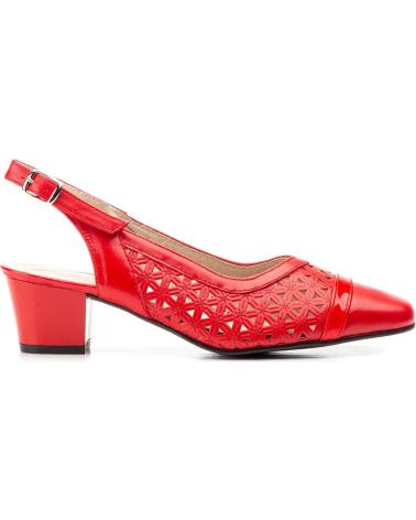 Sandalias LA VIDA ROSA  de Mujer SANDALIA TACON ROJO  ROJO