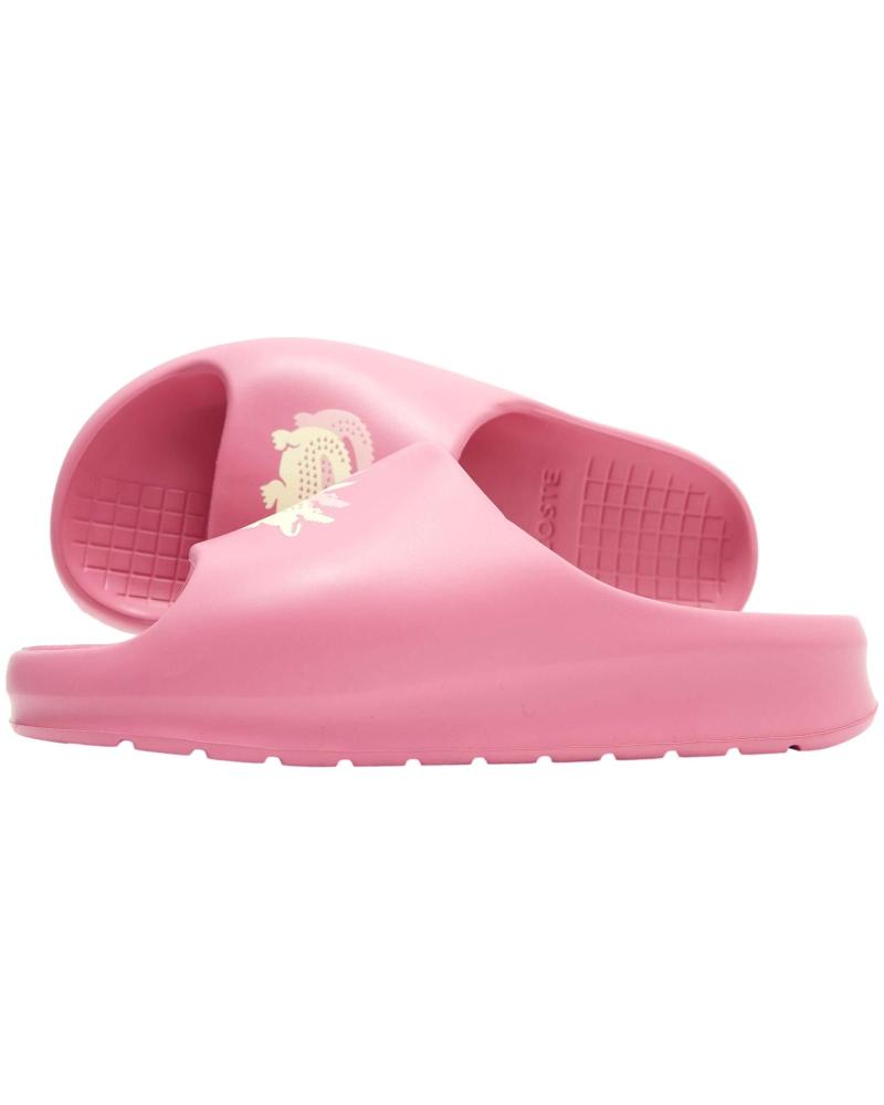 Woman Flip flops LACOSTE CHANCLAS SERVER SLIDE 2 0 123 CF PNK-OFF WHT