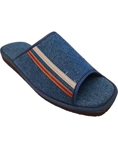 Pantoufles pour Homme GALIANA SATIN AZUL