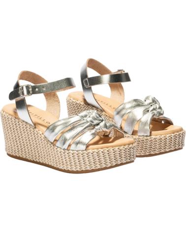 Sandálias de Mulher PITILLOS CUNA TIRAS PLATA PLATEADO