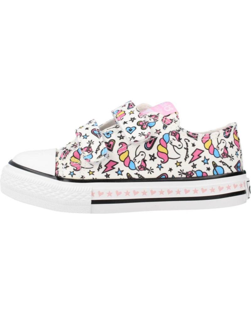 Zapatos De Ni a OSITO ZAPATILLAS DE LONA CON VELCRO WHITE