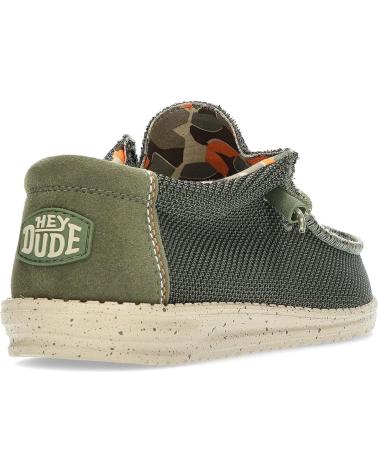 Zapatos de Hombre HEY DUDE ZAPATILLAS LONA WALLY SOX KAKI VERDE