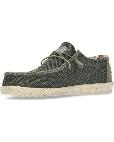 Zapatos de Hombre HEY DUDE ZAPATILLAS LONA WALLY SOX KAKI VERDE