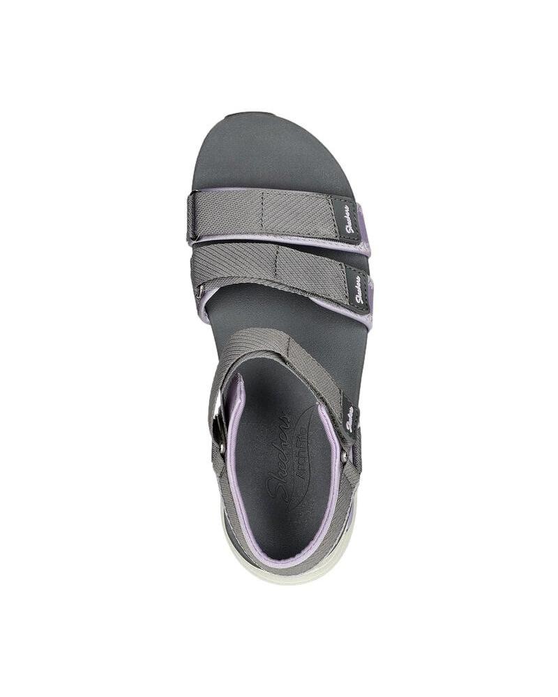 Skechers sandals mujer gris store