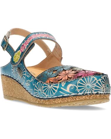 Woman Sandals LAURA VITA SANDALIAS FACSCINEO0121 AZULFLORAL