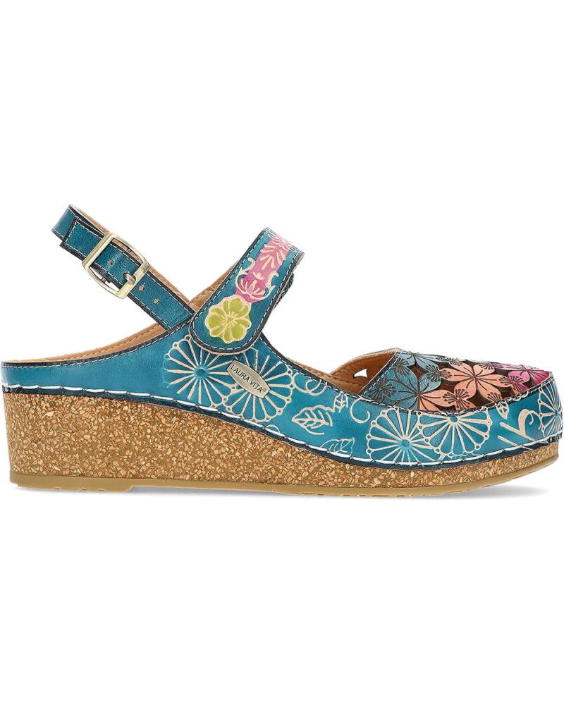 Woman Sandals LAURA VITA SANDALIAS FACSCINEO0121 AZULFLORAL