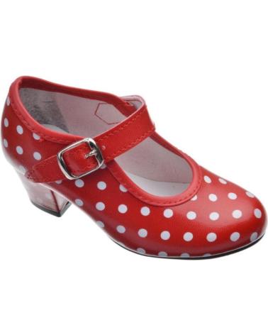 Chaussures PASOS DE BAILE  pour Fille CREACIONES - FLAMENCA LU  ROJO