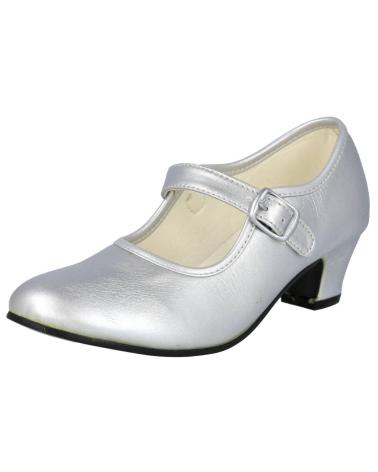 Sapatos de Menina BUBBLE BOBBLE 910-3 ZAPATOS FLAMENCA NINA PLATA