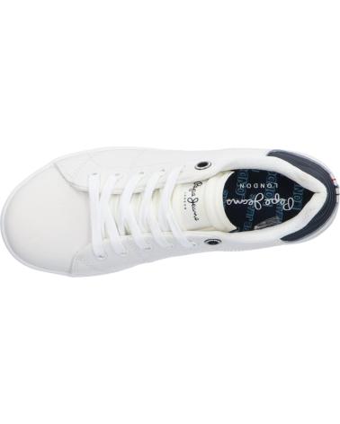 Woman and girl and boy sports shoes PEPE JEANS PBS30388 BROMPTON  800 WHITE