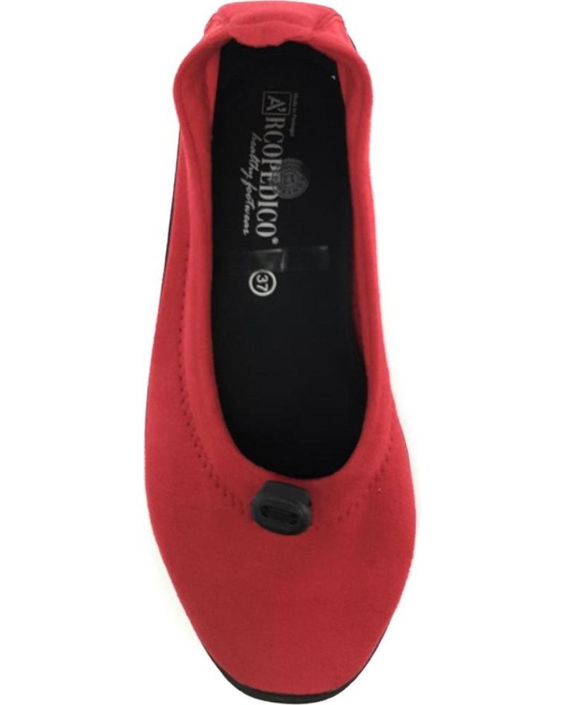 Bailarinas De Mujer ARCOPEDICO L-1 LICRA ROJA ROJO