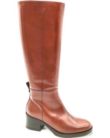 Botas WONDERS  de Mujer BOTA ALTA TACON 3 CM  MARRóN