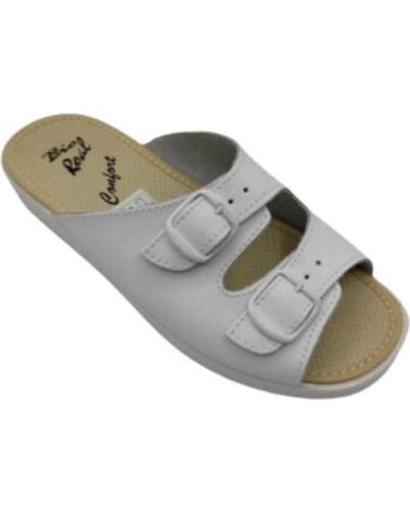 Sandalen für Damen ROAL ZUECO DOS HEBILLAS BLANCO