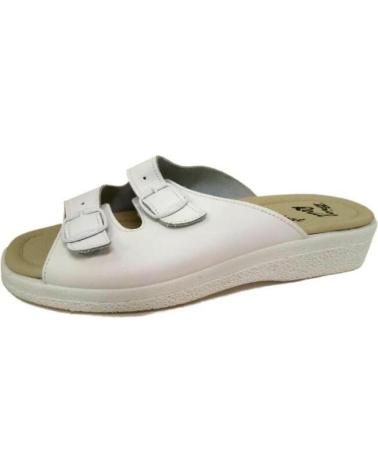 Sandalen für Damen ROAL ZUECO DOS HEBILLAS BLANCO