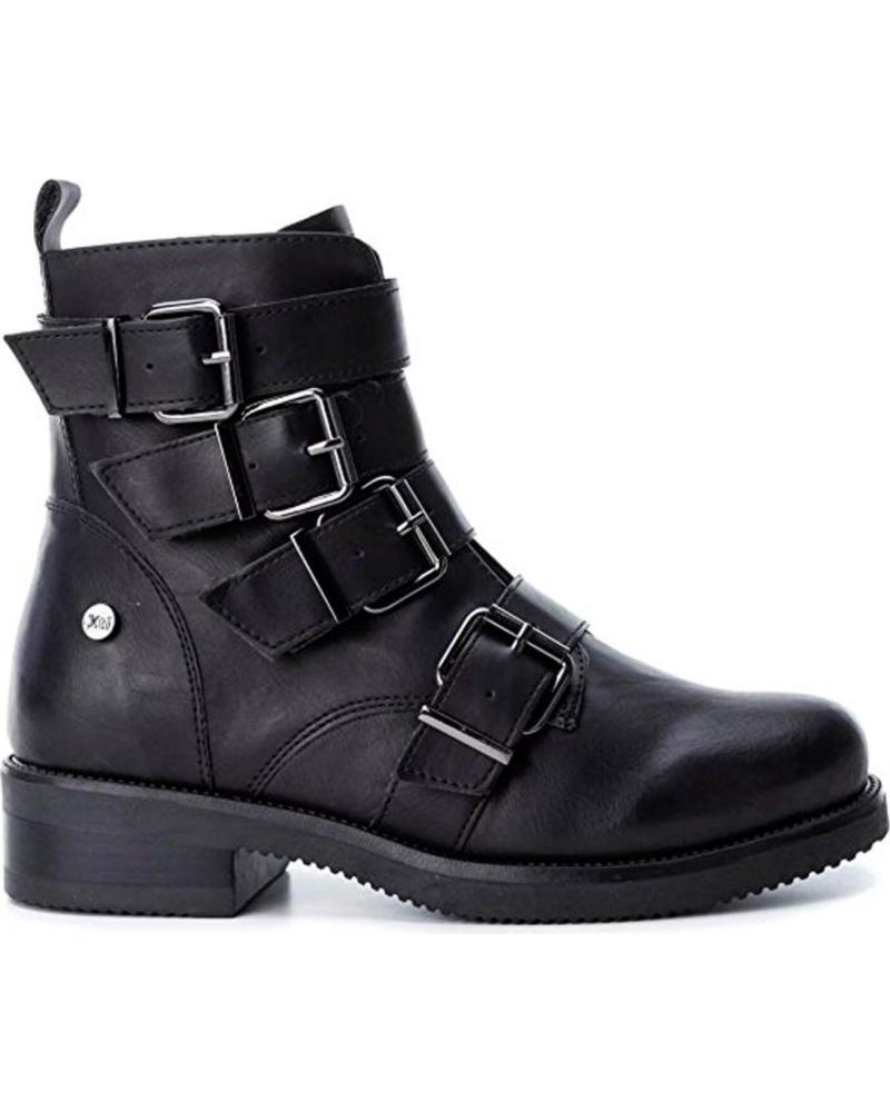 Botines de Mujer XTI BOTIN 4 HEBILLAS Y CREMALLERA NEGRO