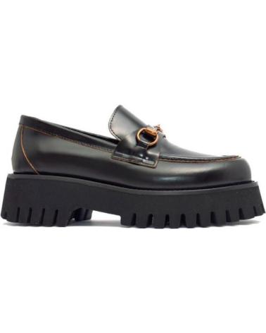 Zapatos ALPE  de Mujer MOCASIN PLATAFORMA 4 CM  NEGRO