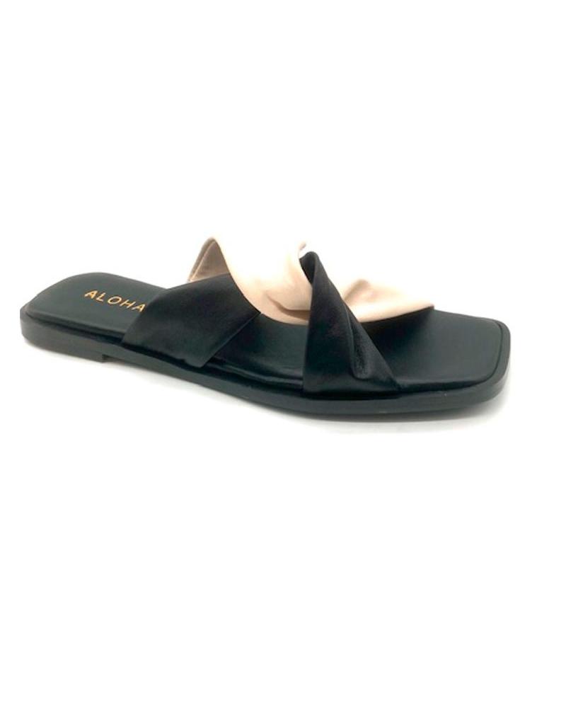 Sandali per Donna ALOHAS SANDALIA PLANA NOMAD BLANCO- NEGRO