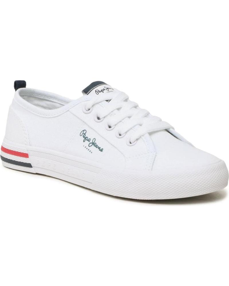 Deportivas de Mujer y Niño PEPE JEANS ZAPATILLAS LONA PBS30549 BLANCO
