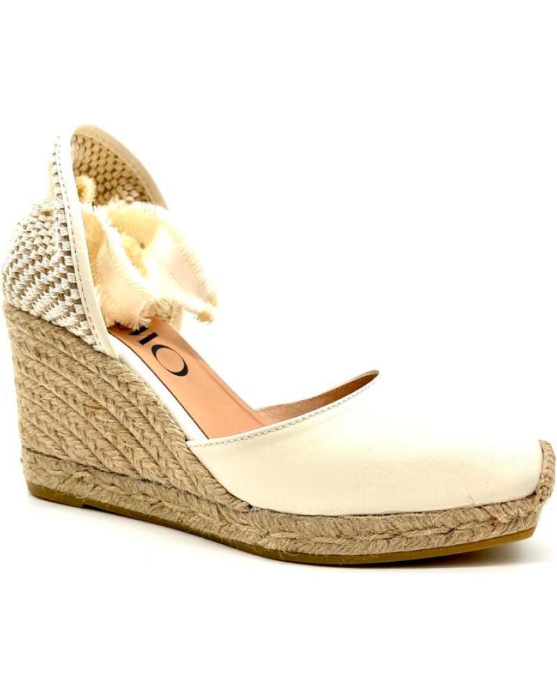 Sandalias GAIMO  de Mujer ALPARGATA CUNA YUTE 8 CM  BLANCO