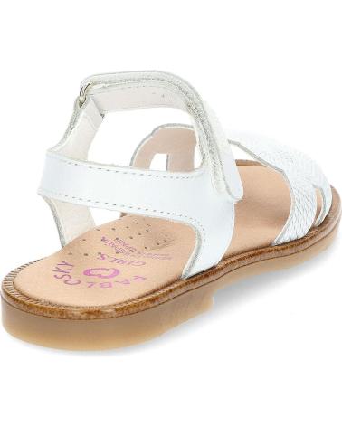 Sandálias PABLOSKY  de Menina SANDALIA CON VELCRO  NAPA NACAR BLANCO