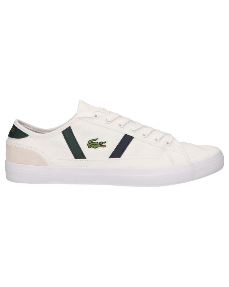 Sapatos Desportivos LACOSTE  de Homem 38CMA0081 SIDELINE  1R5 WHT-DK GRN