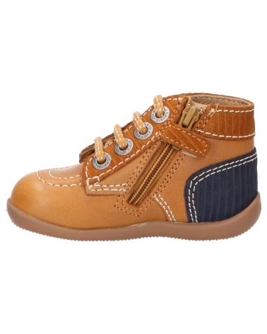 Bottines KICKERS  pour Fille et Garçon 653095-10 BONZIP-2  73 JAUNE MOUTARDE