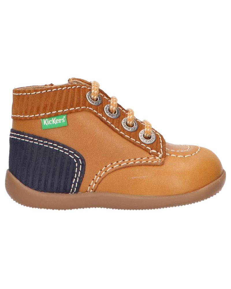 Bottines KICKERS  pour Fille et Garçon 653095-10 BONZIP-2  73 JAUNE MOUTARDE