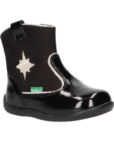 Bottes pour Fille et Garçon KICKERS 735121-10 BIBOOTS 83 NOIR VERNIS
