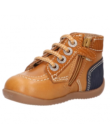 Bottines KICKERS  pour Fille et Garçon 653095-10 BONZIP-2  73 JAUNE MOUTARDE