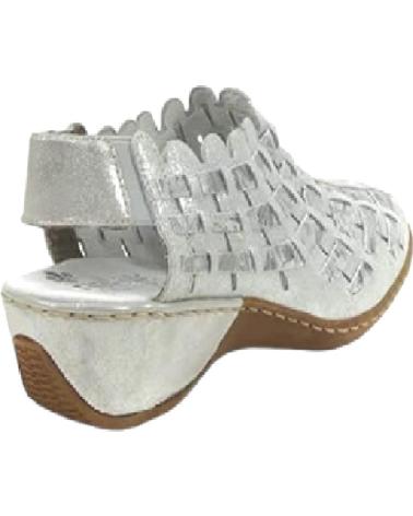 Sapatos RIEKER  de Mulher 47156-40 ZAPATOS PARA MUJER COLOR PLATA  METALICO