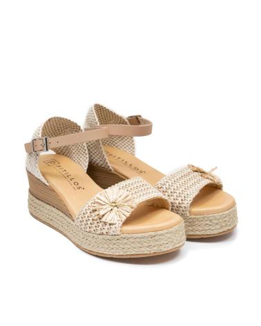 Sandalias de Mujer PITILLOS 5242 NATURAL CUERO