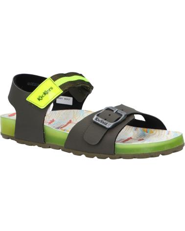Sandalias de Niña y Niño KICKERS 894911-30 SOSTREET 202 KAKI JAUNE SURF