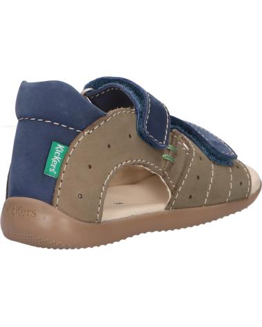 Sandalias de Niño KICKERS 785408-10 BOPING-2 GOLF NUBUCK 203 KAKI BLEU