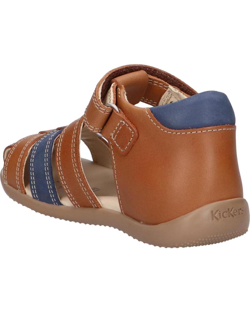 Sandales-De-Niño-KICKERS-927262-10-BIPOD-CUIR-COW-A-116-CAMEL-BLEU