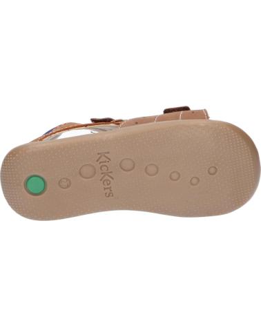 Sandalias de Niño KICKERS 785405-10 BOPING-2 GOLF NUBUCK 112 BEIGE CAMEL BLE