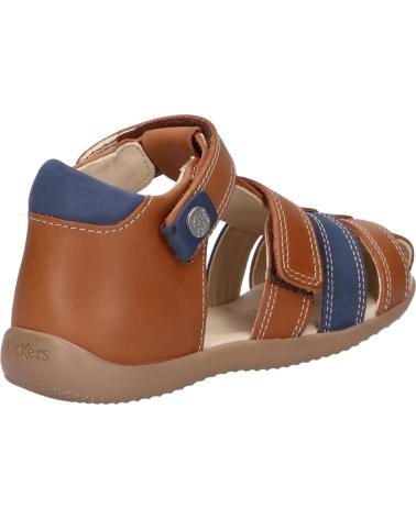 Sandalias de Niño KICKERS 927262-10 BIPOD CUIR COW A 116 CAMEL BLEU