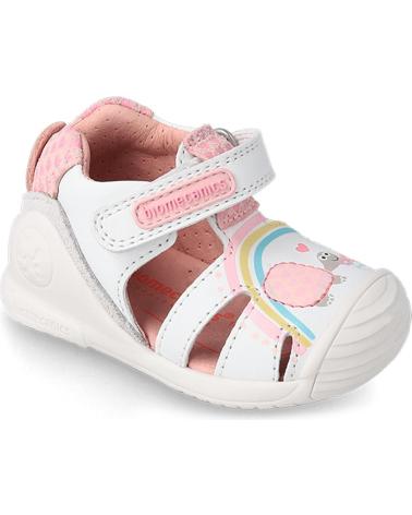 Schuhe BIOMECANICS  für Mädchen SANDALIA PIEL PARA PRIMEROS PASOS  BLANCO SAUVAGE
