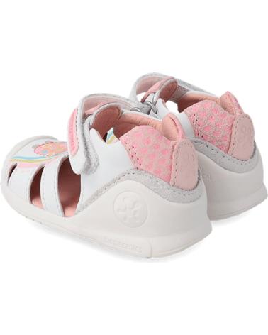 Schuhe BIOMECANICS  für Mädchen SANDALIA PIEL PARA PRIMEROS PASOS  BLANCO SAUVAGE
