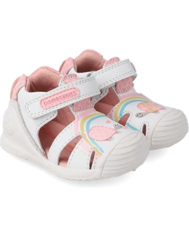 Schuhe BIOMECANICS  für Mädchen SANDALIA PIEL PARA PRIMEROS PASOS  BLANCO SAUVAGE