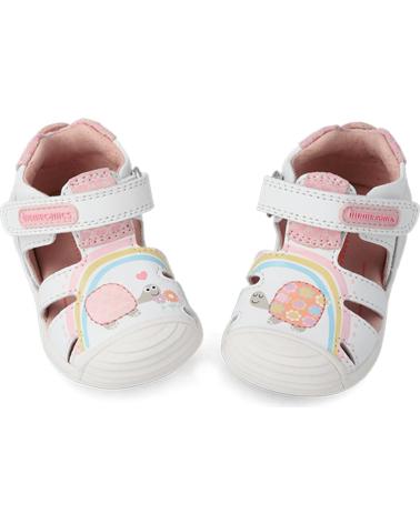 Schuhe BIOMECANICS  für Mädchen SANDALIA PIEL PARA PRIMEROS PASOS  BLANCO SAUVAGE