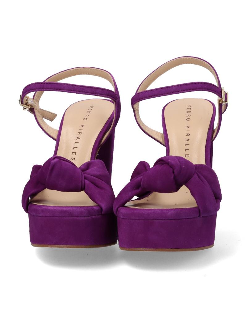 Pedro Miralles Sandalias Tacon Morado Sandalias De Tacón De Mujer