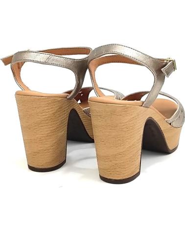 Sandalias de Mujer WEEKEND BY PEDRO MIRALLES SANDALIA DE PIEL TROQUELADA CON TACON Y PLATAFORMA HUMO