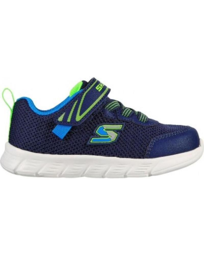 Sneaker für Mädchen und Junge SKECHERS COMFY FLEX MINI TRAINERS 407305N NVLM AZUL