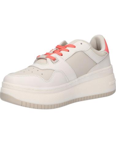 Sportschuhe für Damen TOMMY HILFIGER EN0EN02208 TJW RETRO BASKET FLATFORM YBI IVORY - BLEACHED