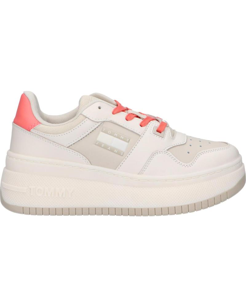 TOMMY JEANS - Basket Femme FLATFORM Blanc