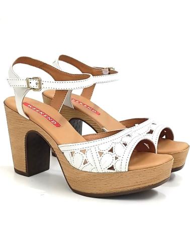 Sandalias de Mujer WEEKEND BY PEDRO MIRALLES SANDALIA DE PIEL TROQUELADA CON TACON Y PLATAFORMA OFF