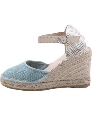 Sandalias de Mujer NATURAL WORLD 50-CUNA YUTE 8 CM TIRA ENZIM AQUA