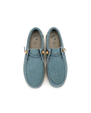 Chaussures WALK IN PITAS  pour Homme WALLABY WASHED CANVAS LIGERO AQUA  AQUA