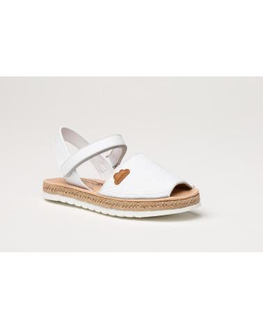 Sandalias ANGELITOS  de Niña y Niño ABARCA PIEL 226  BLANCO