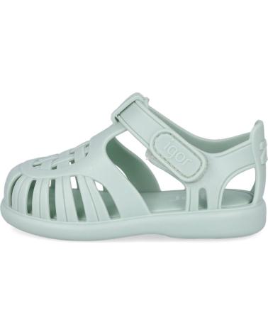 Sandales IGOR  pour Fille et Garçon TOBBY SOLID SANDALIAS CANGREJERAS  VERDE AGUA