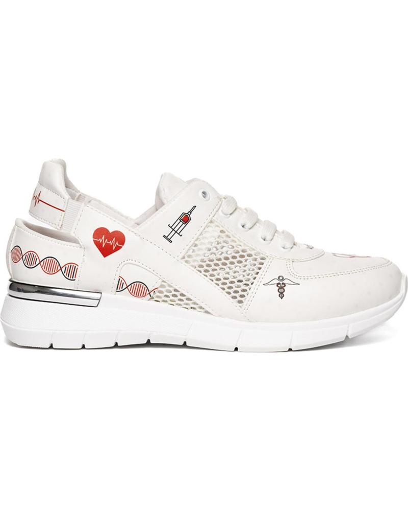 Zapatillas deporte de Mujer  ZUECO SNEAKERS 01-HOSPITAL BLANCO